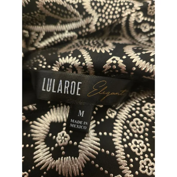 Women's Lularoe Elegant Black Gold Floral Pencil Skirt M - Picture 8 of 11